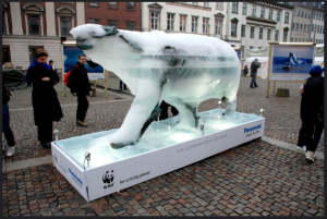 Ice bear sculpture during Copenhagen climate negotiations, Bureau of IIP, Flickr